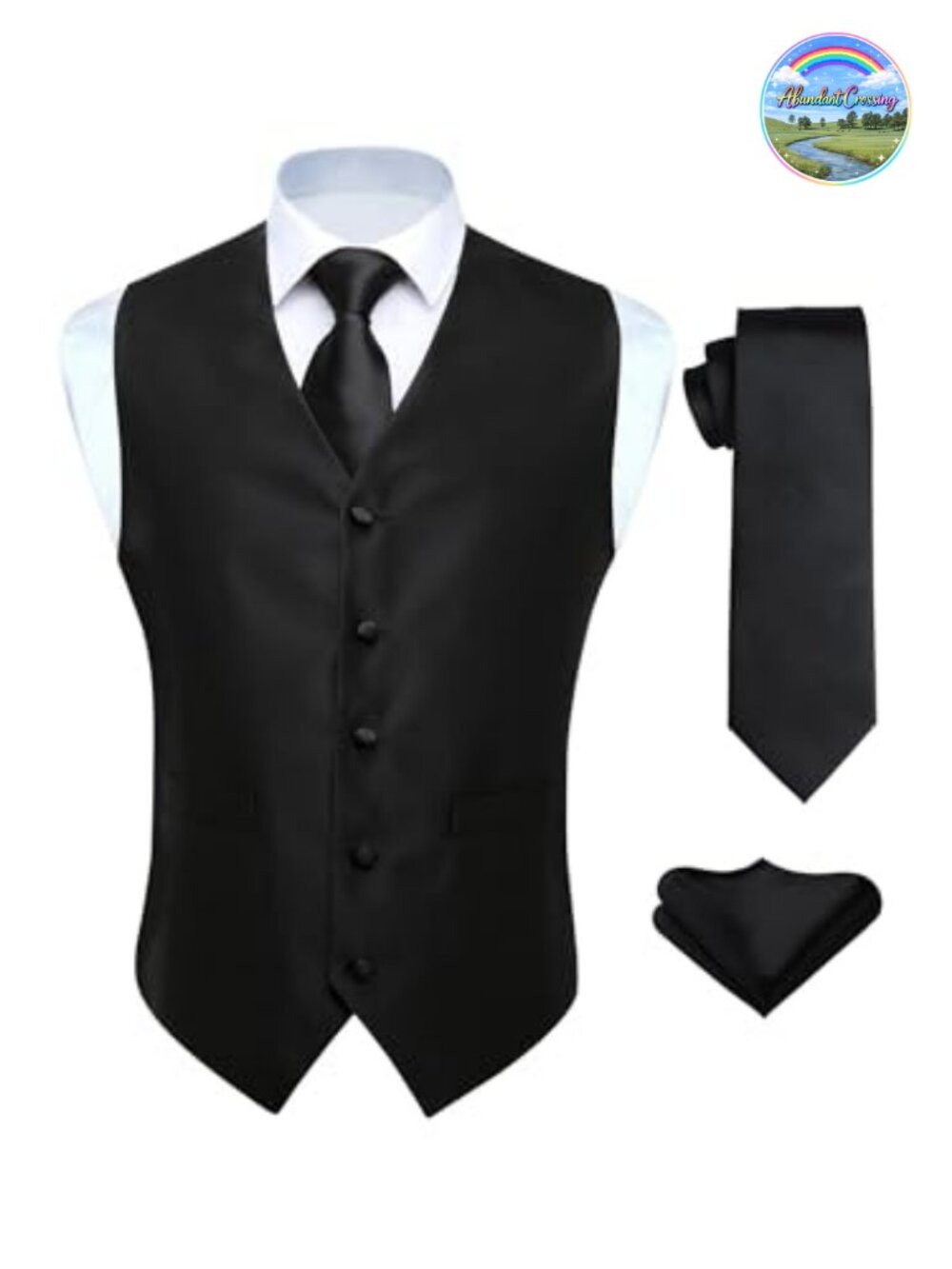 Men's 3PC Paisley Jacquard Vest Tie Set Slim Fit Formal Suit Vest